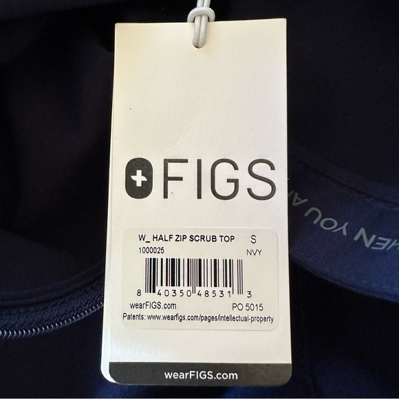 NWT Vail Half Zip Scrub Top Racing Navy PO5015 - Picture 10 of 13